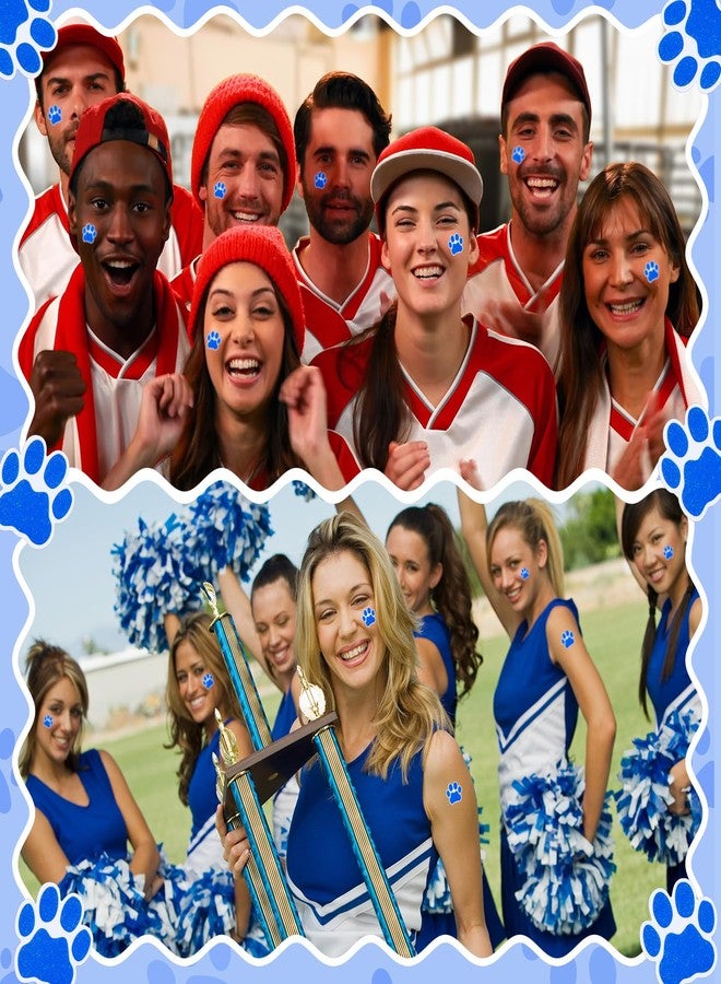 Fullhawl 120 Pairs Blue Eye Black Bulk Tiger Paw Football Stickers Sport Glitter Eyeblack Sticker Team Spirit Accessories for University College Game Day Sports Fans Themed Party Supplies - Image 5